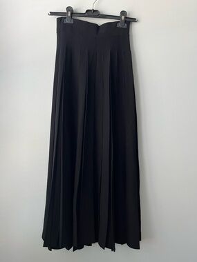 Sezane Black Pleated Maxi Skirt